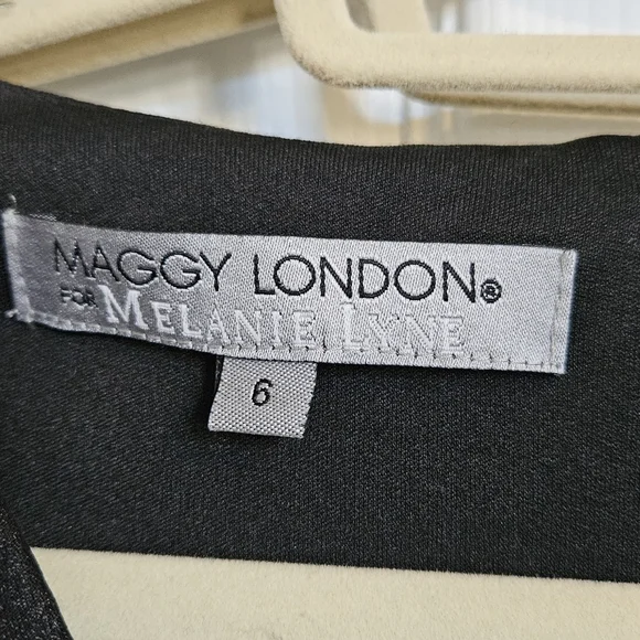 Maggy London Melanie Lynne Little Black Lace Dress Size 6 - Picture 5 of 15